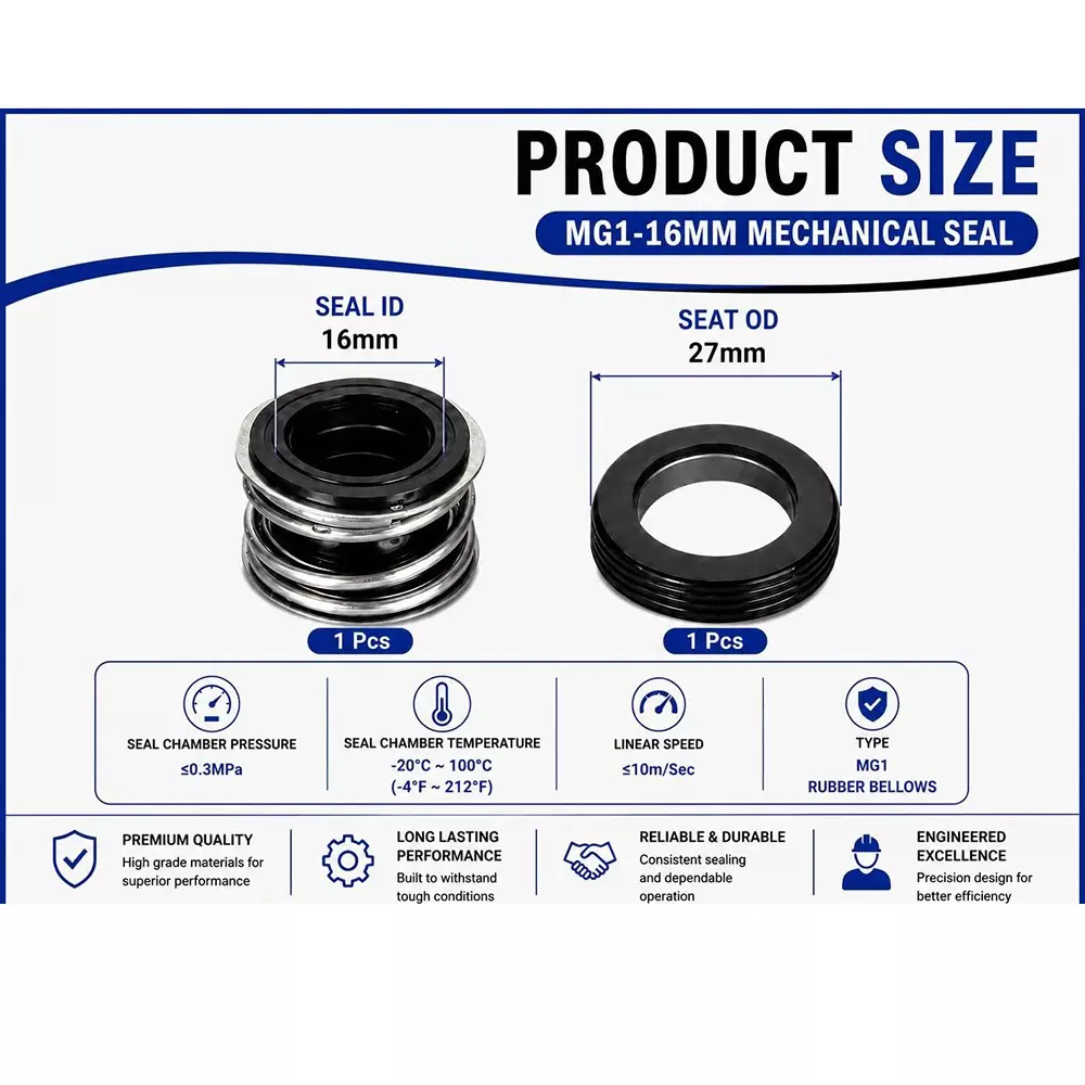 generic-mechanical-seal-mg12-with-g60-stationary-seat-16-mm-shaft-size-10-to-120c-temperature-range-and-nbrss304carbon-body-for-pumps-lt-s12-16
