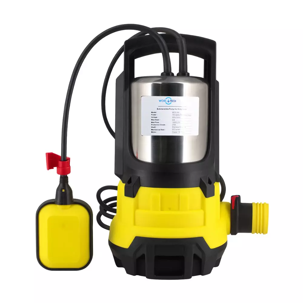 Worldtech Sewage Pump 750 W 14000 LPH 9 m Head Size, WTP-750