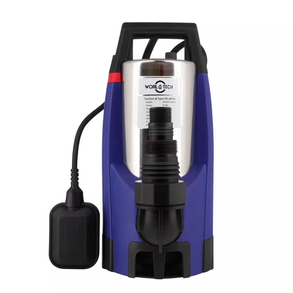 Worldtech Sewage Pump 850 W 17500 LPH 10 m Head Size, MW-850