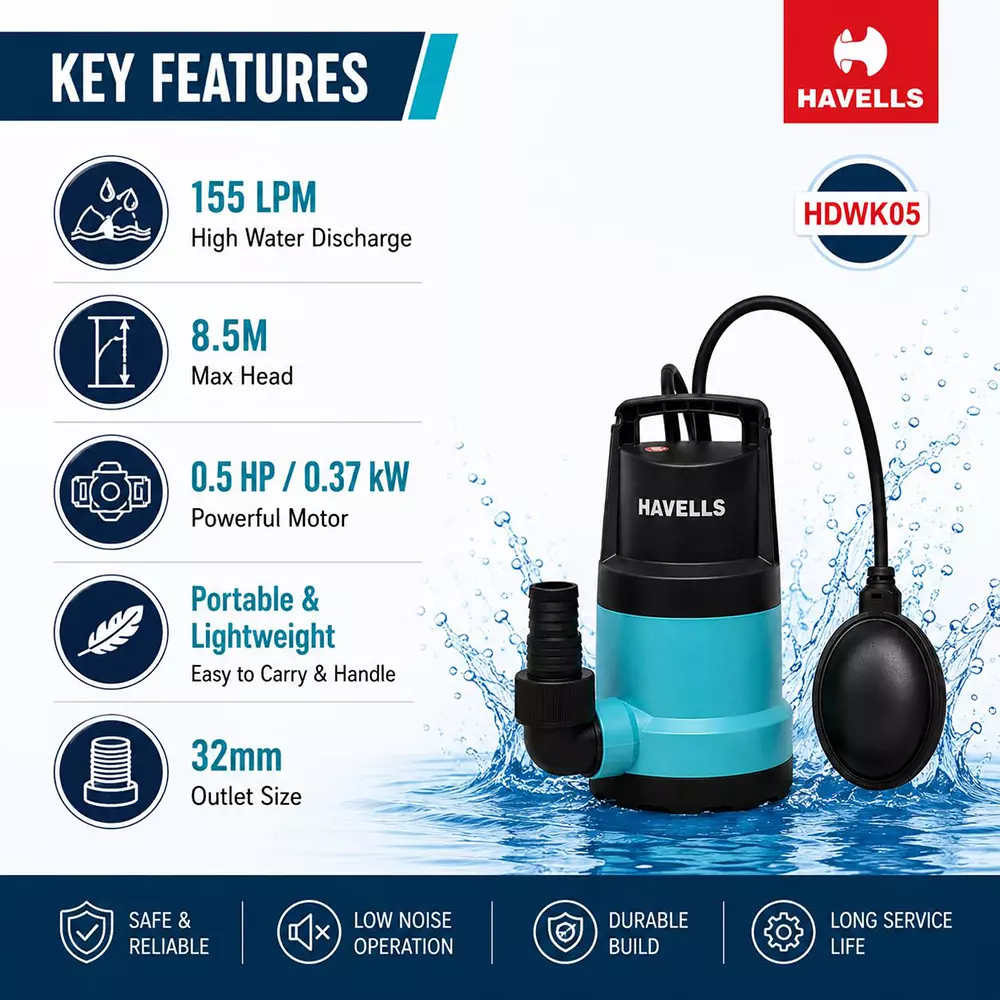 havells-submersible-dewatering-pump-05-hp-single-phase-85m-max-head-range-155-lpm-flow-rate-hdwk05