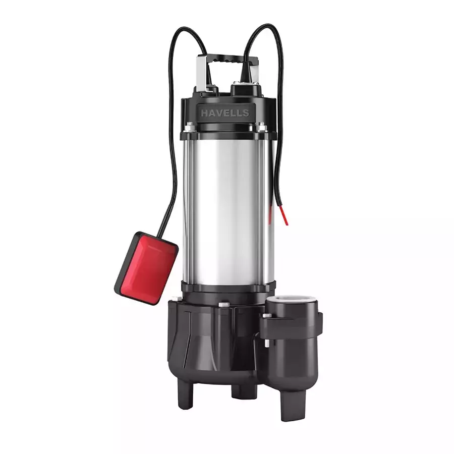 Havells (MP11) Sewage Submersible Pump 1 HP Single Phase 9.5 m (Max.) Head Range 240 LPM Flow Rate, HDWK10