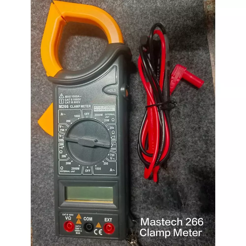GENERIC Digital Clamp Multimeter 200 A Current Range for Home, Workshop, Appliance repair, Mastech 266