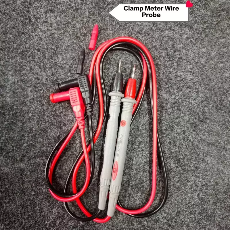 GENERIC Clamp Meter Wire Probe Red & Black for Industrial Use