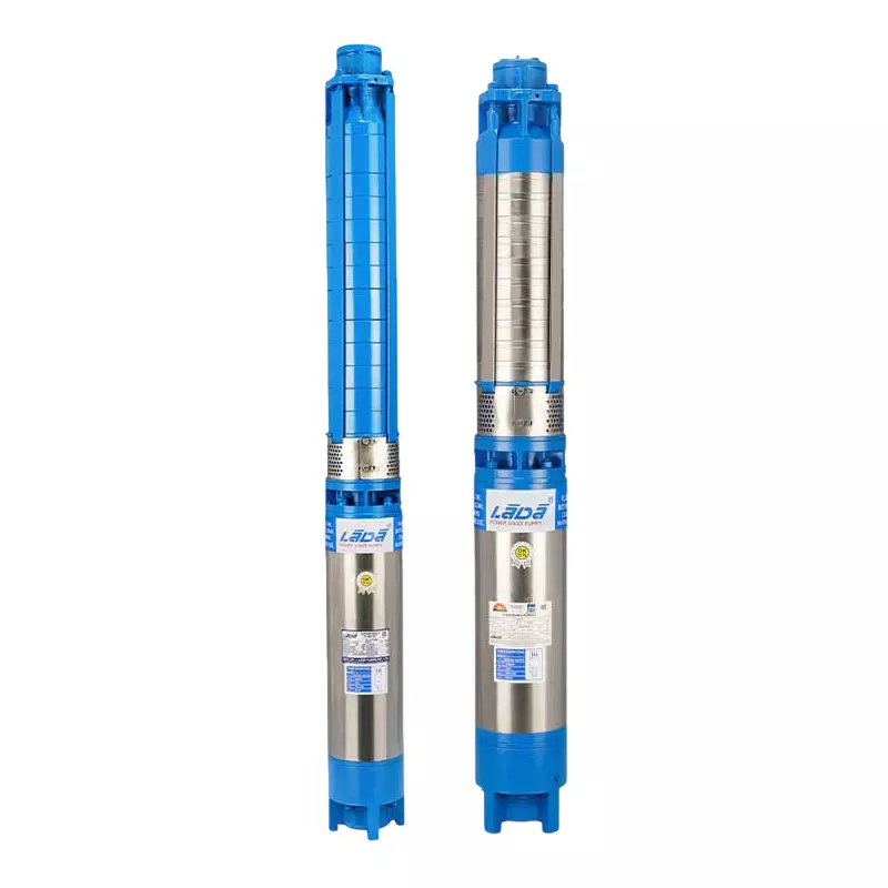 LADA 5 HP Three Phase PS250 V6 Radial Flow Borewell Submersible Pump Set Water Filled 2 Stages 150 mm Bore Size, B02 PS250 5.0