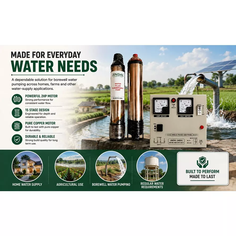 jindal-2-hp-15-stage-single-phase-water-filled-borewell-submersible-pump