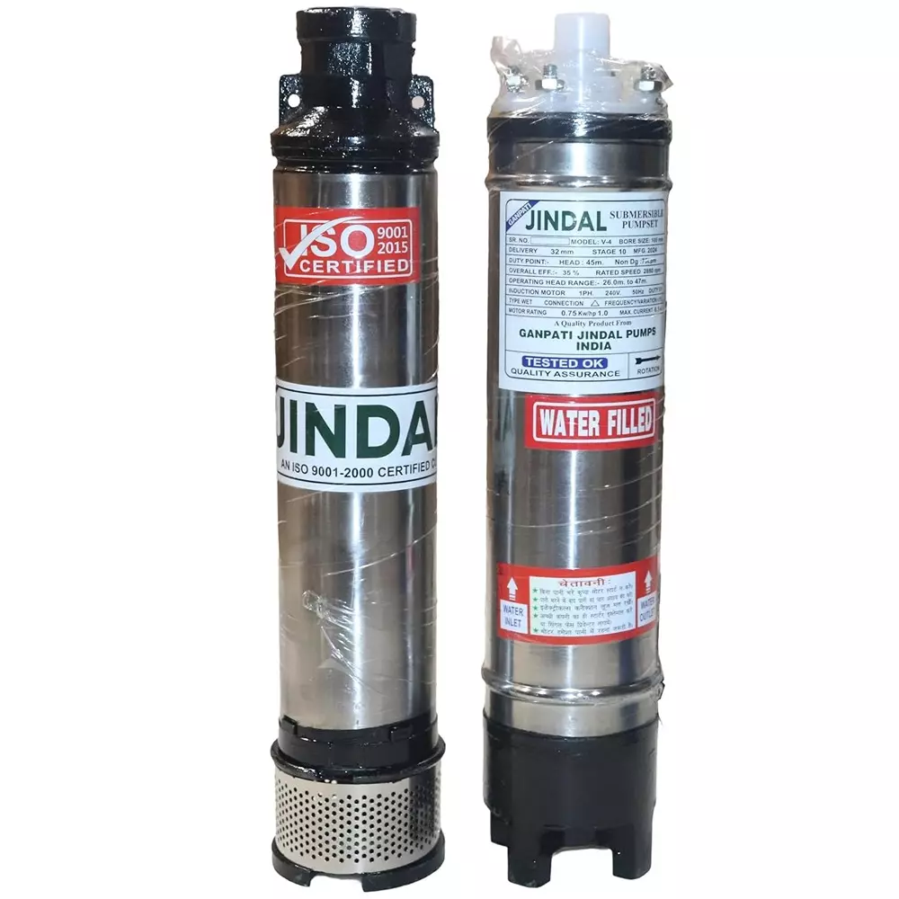 jindal-1hp-borewell-submersible-pump-with-control-panel-30m-safety-wire-and-submersible-cable