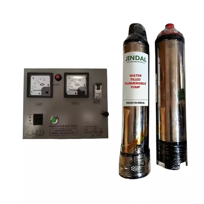 Jindal 1.5 HP Single Phase 12 Stage Water Filled Motor Borewell Submersible Pump