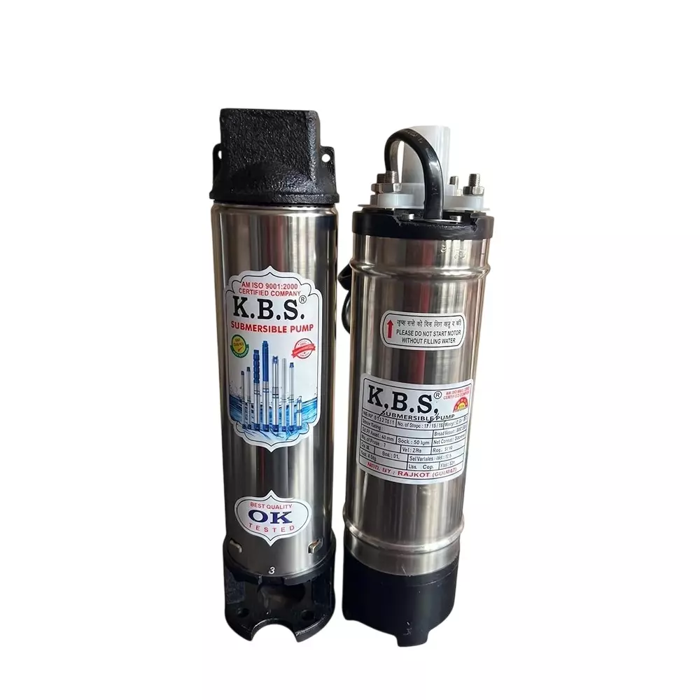 K.B.S. 2 HP Water Filled V3 Submersible Pump Set With Panel & Cable, 20 Stage, Single Phase and 67-100 LPM Flow Rate
