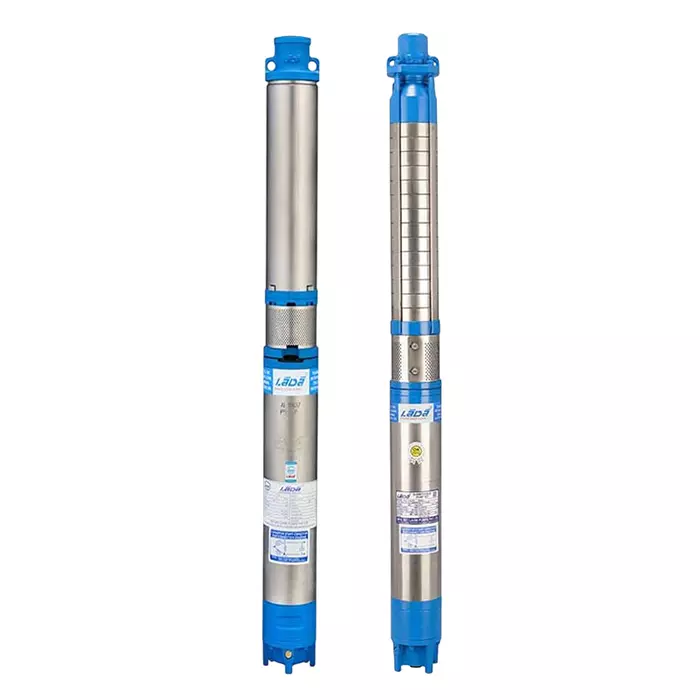 LADA 1.5 HP Three Phase PS2-T V4 Radial Flow Borewell Submersible Pump Set Water Filled 24 Stages 100 mm Bore Size, A24 PS2-T 1.50
