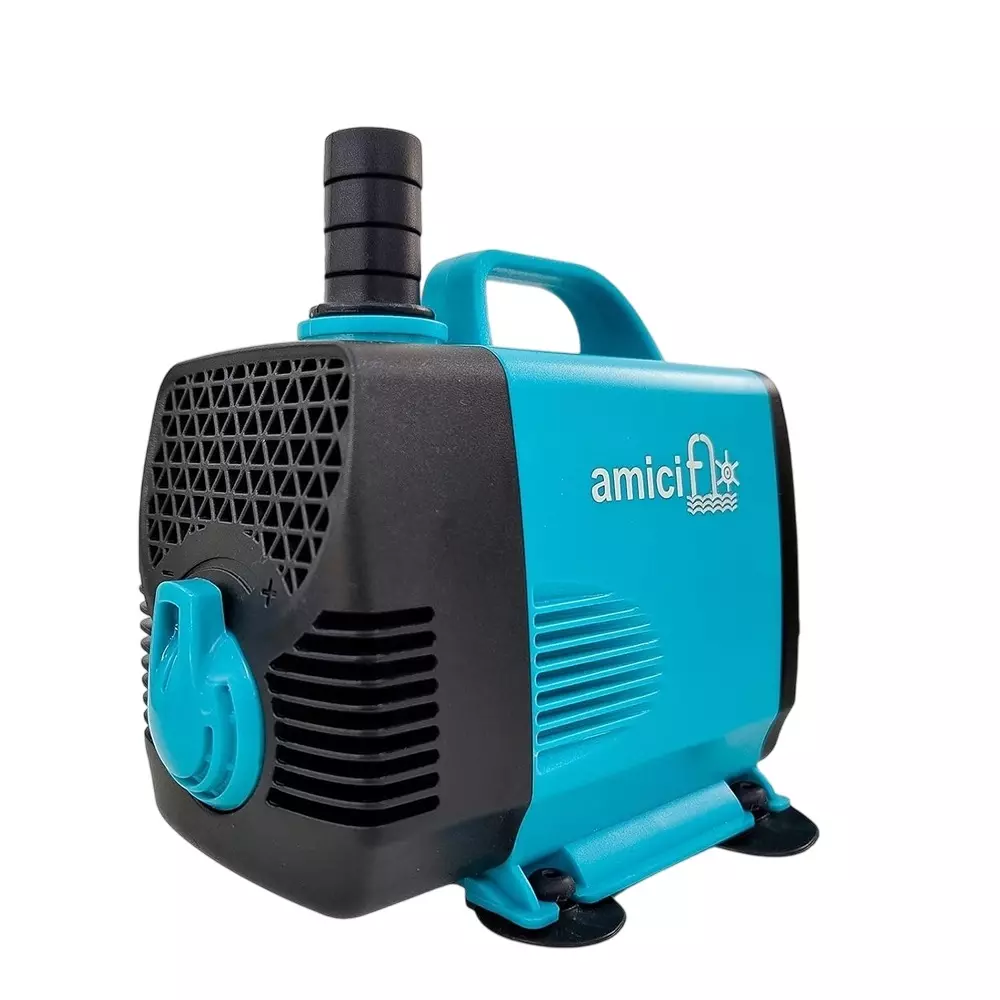AmiciFlo Submersible Water Pump Blue & Black 15x9x12 cm Copper with 2 Nozzles 55 W Corded Electric 1500 L/Hrs Capacity