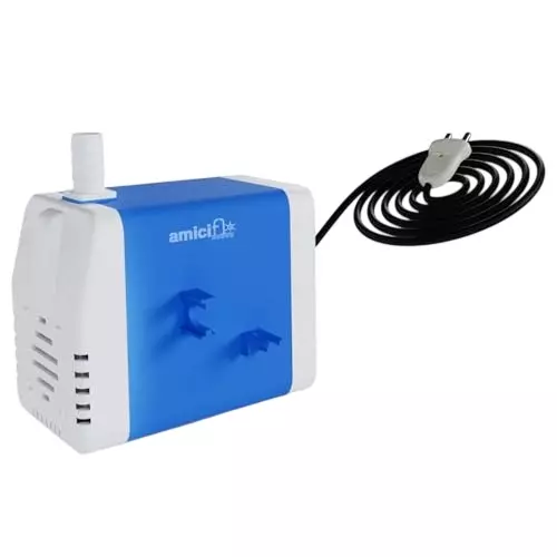 amiciFlo Submersible Water Pump 12 W 400 LPH 1.2 m Lift with 1/2 Inch (12.5 mm) Nozzle