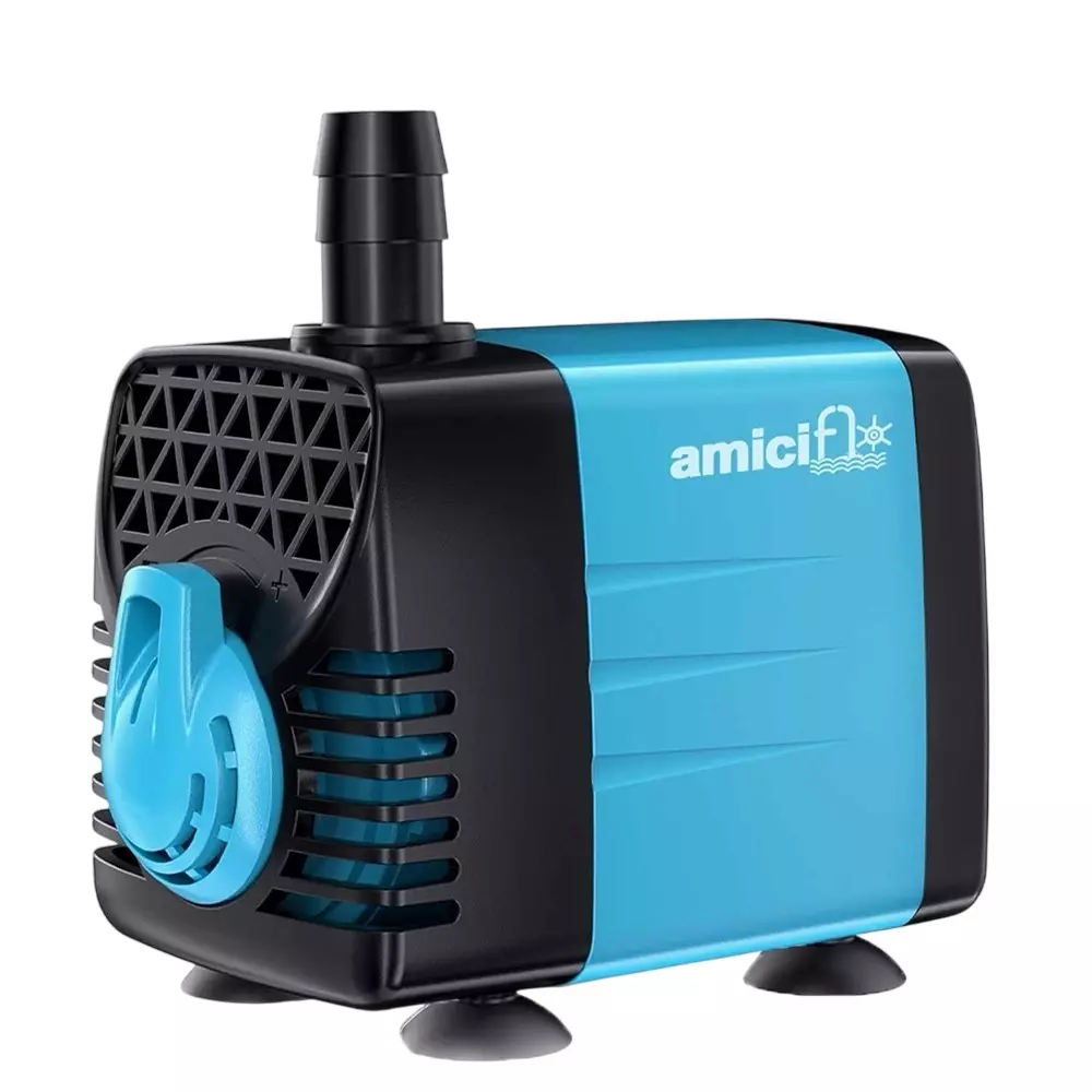 amiciFlo 15 W Submersible Water Pump 15 W 600 LPH 1.5 m Lift Height Copper Motor, Quiet Pump for Aquarium & Fountain