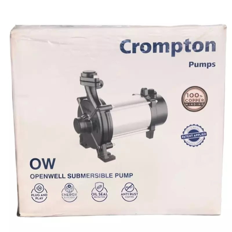 Crompton 0.5 HP Open Well Submersible Pump Single Phase 25 mm Outlet and 145-72 LPH Discharge Range, OWE052(1PH)C-21