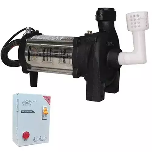 Enjoy 1 HP Mini Horizontal Openwell Submersible Pump With Control Panel, Single Phase Copper Winding, Rotor and 100 ft (30 m) Maximum Head