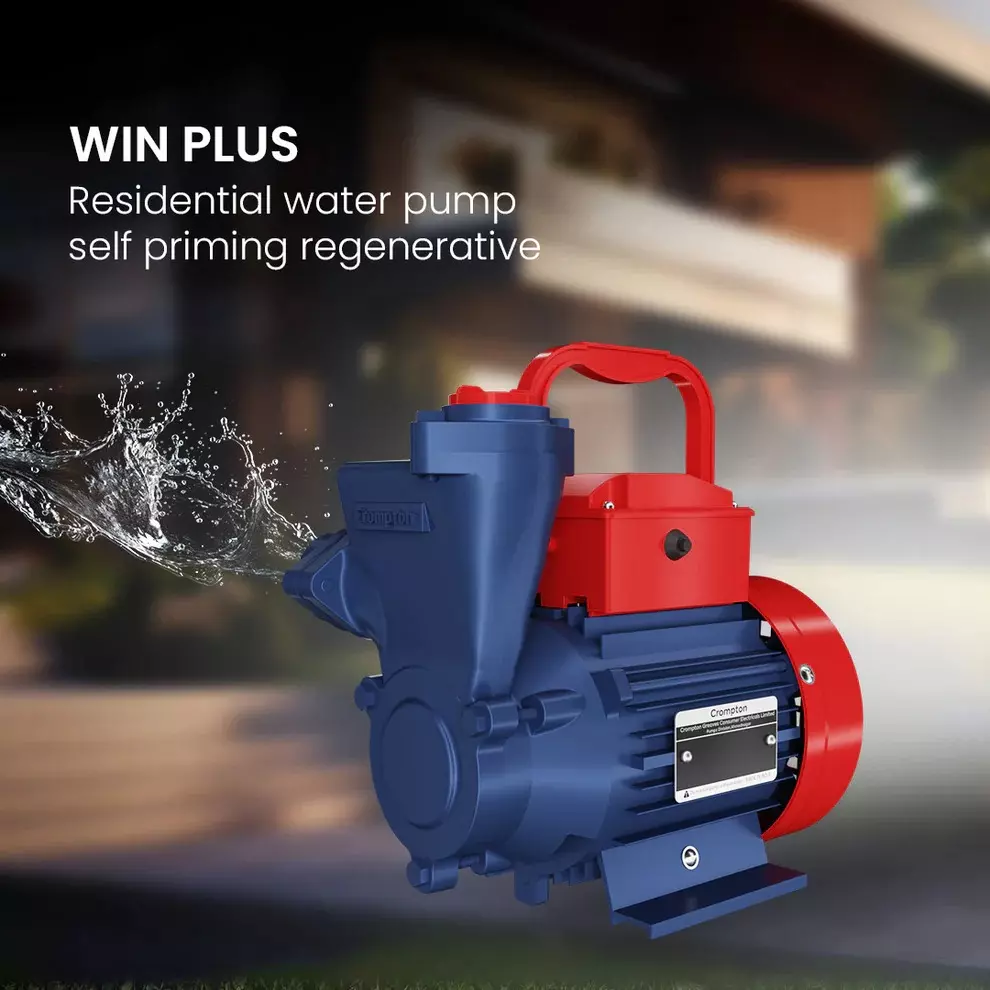 Crompton 1 HP Self Priming Mini Pump Sure Fill Plus Series Single Phase and 2600-700 LPH Flow Rate, WIN PLUS I