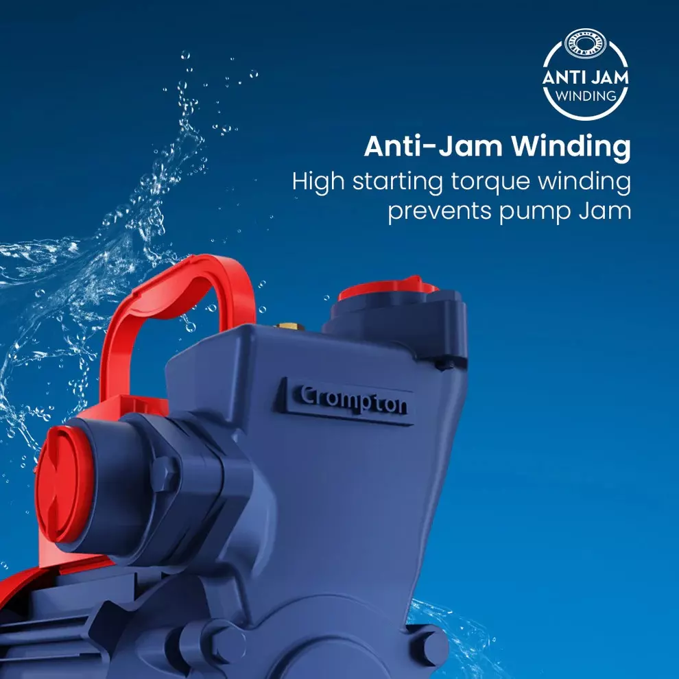 Crompton 1 HP Self Priming Mini Pump Sure Fill Plus Series Single Phase and 2600-700 LPH Flow Rate, WIN PLUS I