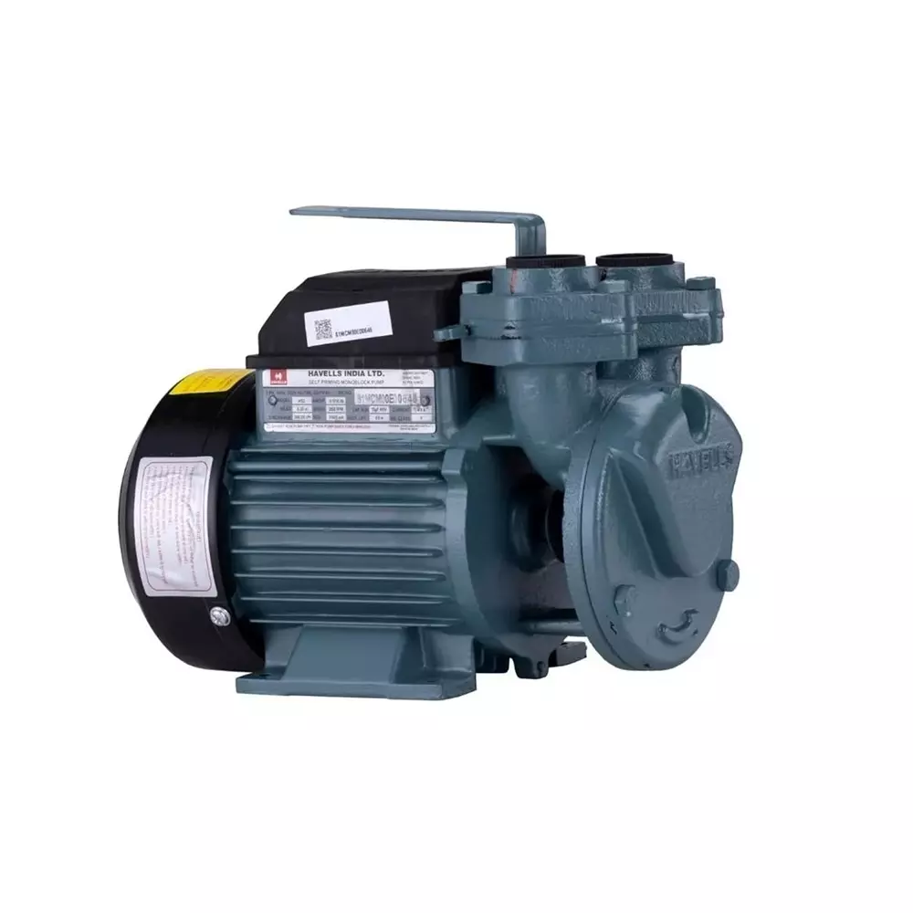 Havells 0.5 HP Self Priming Mini Monoblock Pump MP01 Type MMB Series 6-30 m Head Range and 25x25 mm Pipe Size, MHPACO0X50