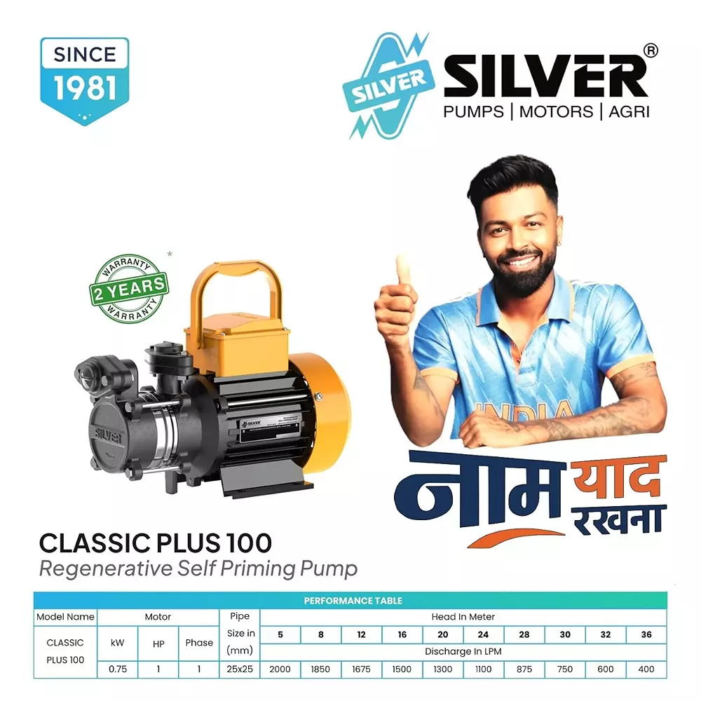 silver-1-hp-single-phase-regenetive-self-priming-pump-2000-400-lph-classic-plus-100
