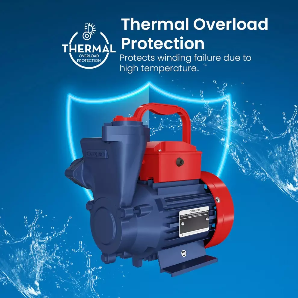 Crompton 1 HP Self Priming Mini Pump Sure Fill Plus Series Single Phase and 2600-700 LPH Flow Rate, PRIMO I