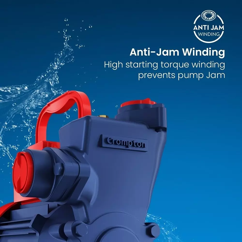 Crompton 0.5 HP Self Priming Mini Pump Sure Fill Plus Series Single Phase and 1850-450 LPH Flow Rate, WIN PLUS II