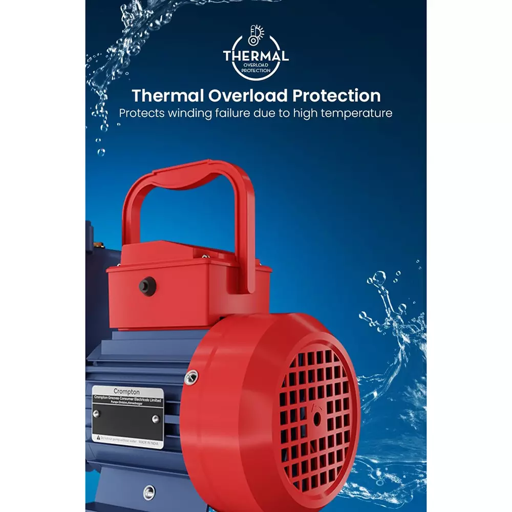 Crompton 0.5 HP Self Priming Mini Pump Sure Fill Plus Series Single Phase and 1850-450 LPH Flow Rate, WIN PLUS II
