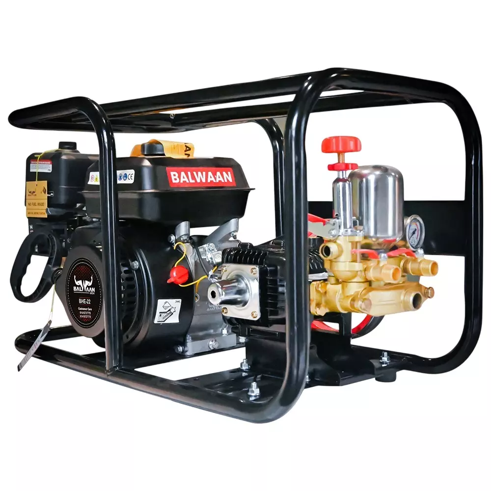 Balwaan HTP Sprayer Pump with Engine Petrol 4 Stroke for Farming & Gardening, BHE22 (Gun & Hose Pipe both Not Included)