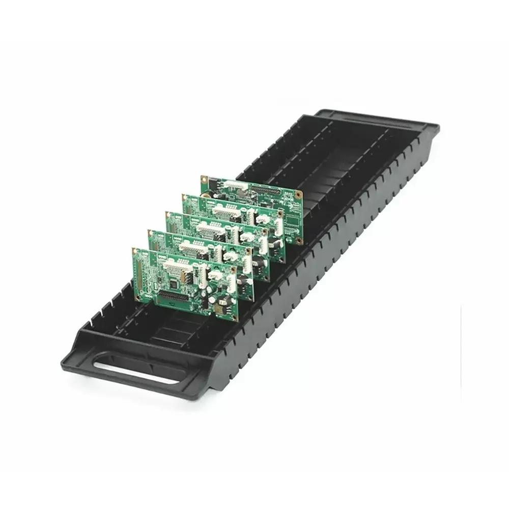 GLOBALSS I Type PCB Tray Conductive Plastic Black 480x140x35 mm
