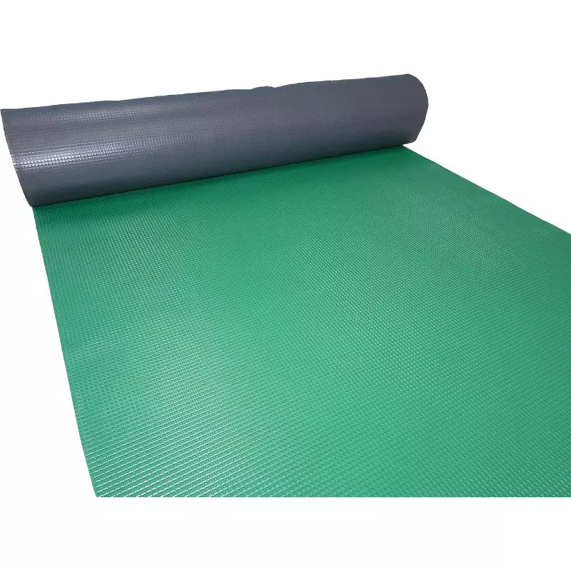 MonotaRO Vinyl Mat Pila Pvc Polyvinyl chloride (PVC) (Front) Green, (Back) Black 1.5 mm Thickness, 44362143 (1 Roll)