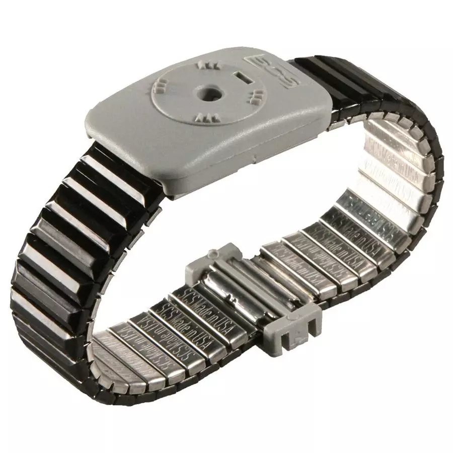 SCS DUAL CONDUCTOR METAL WRIST STRAP, MEDIUM, 2385