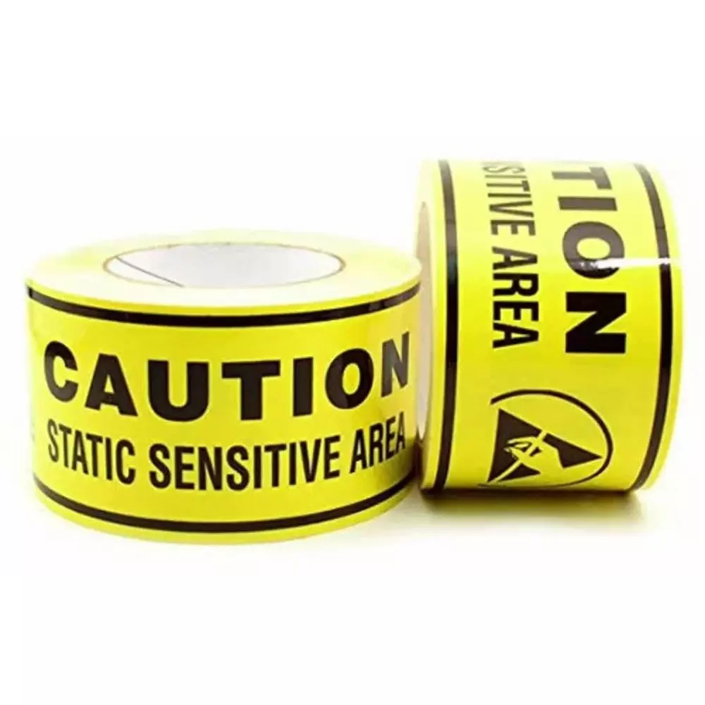 GLOBALSS Caution Warning Tape PET Yellow 50 mm (2 Inch)