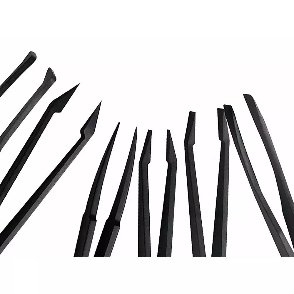 GLOBALSS ESD Plastic Tweezers Plastic Black