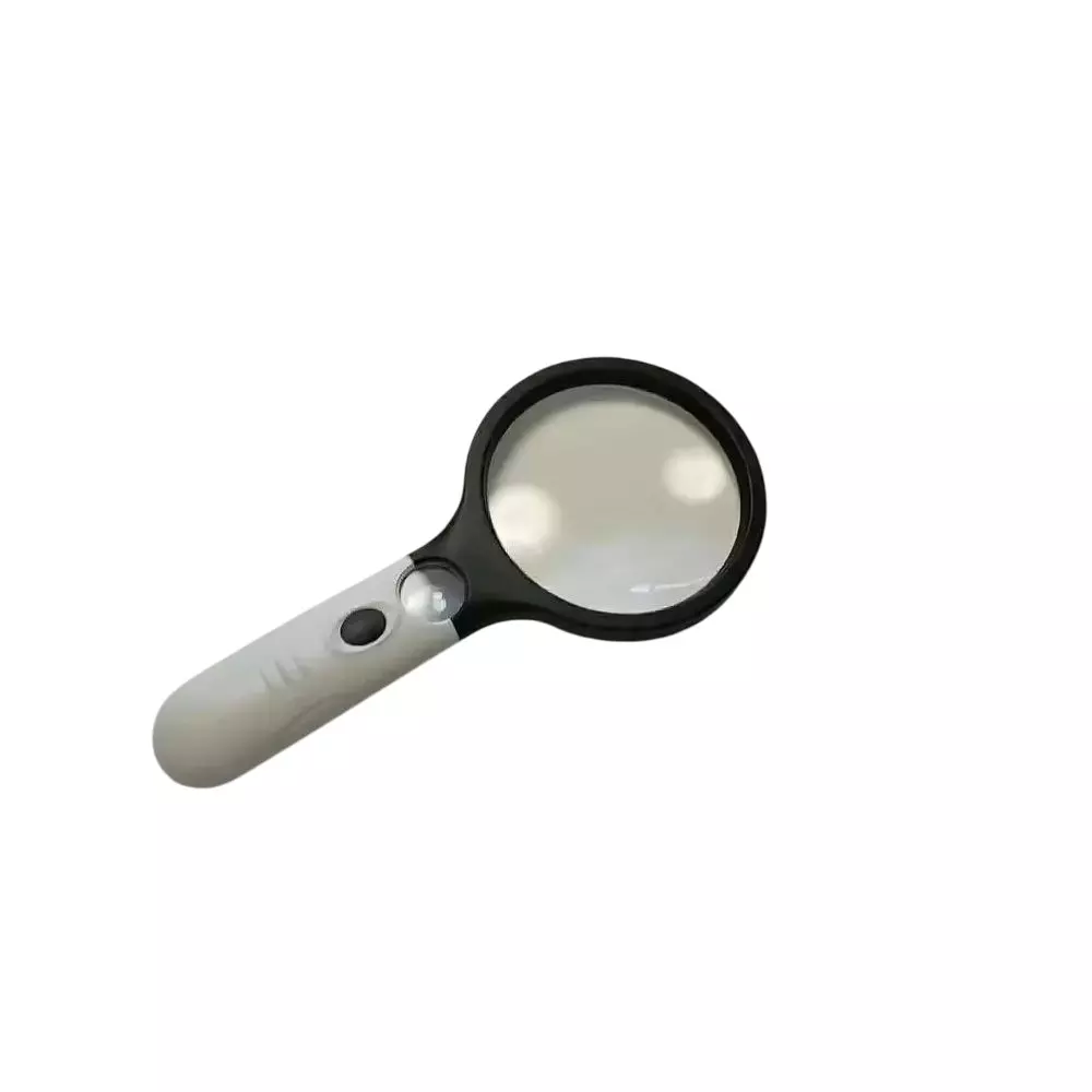 GLOBALSS Hand magnifier Battery Lens White 4X