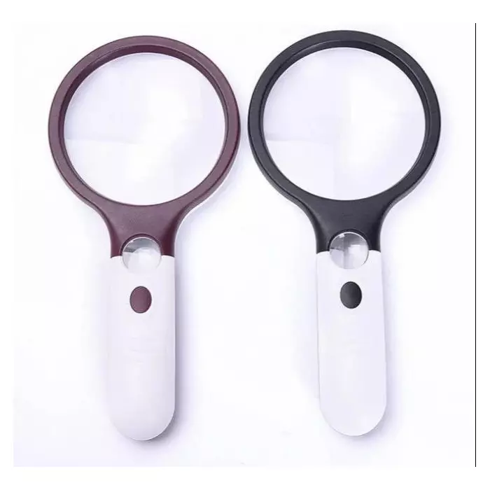 GLOBALSS Hand magnifier Battery Lens White 4X