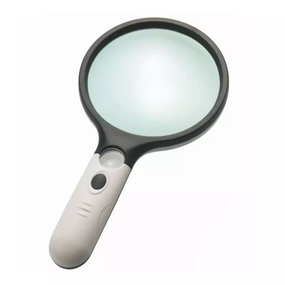 GLOBALSS Hand magnifier Battery Lens White 4X