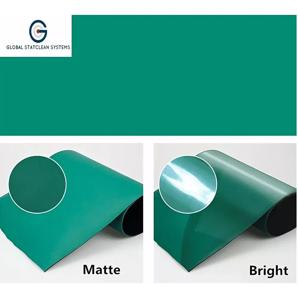 GLOBALSS ESD Rubber Mat Rubber With Antistatic Agent Light And Dark Green