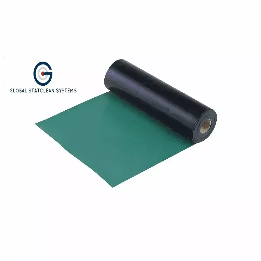 GLOBALSS ESD Rubber Mat Rubber With Antistatic Agent Light And Dark Green