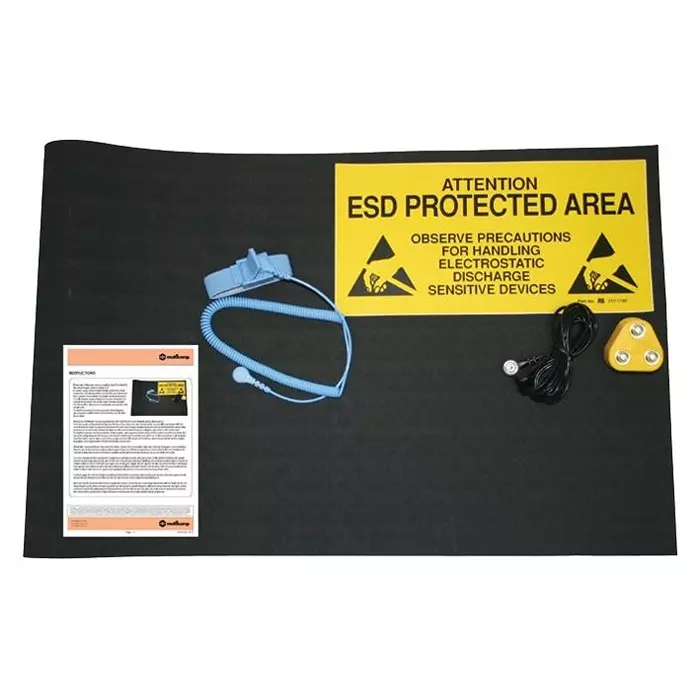 MULTICOMP PRO ESD Kits ESD WORKSTATION KIT, BLACK 0.7X1M, 069-0007