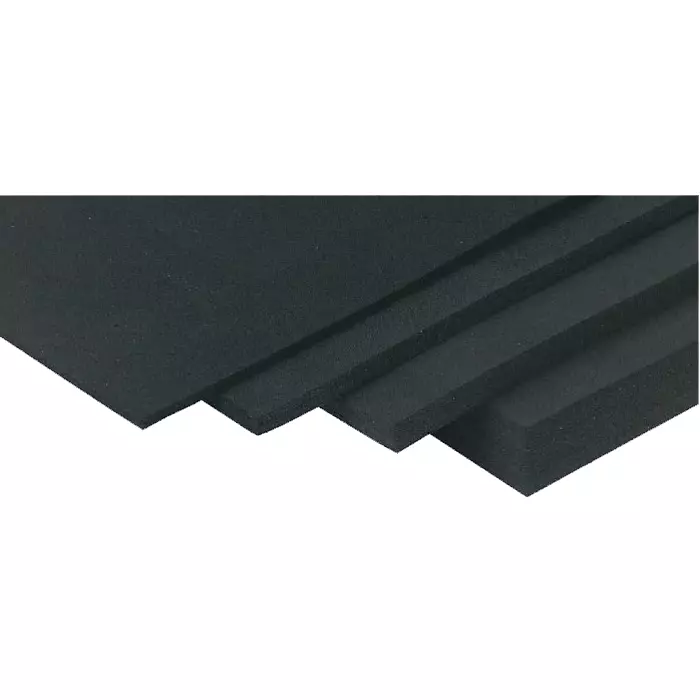 RS PRO Black Rubber Sheet, 1.2m x 1.2m x 6 mm Model No 5063220