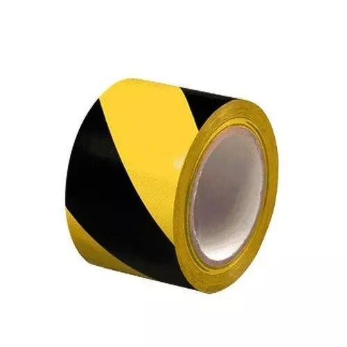 GLOBALSS Floor Marking Zebra Tape PVC Yellow & Black 50 mm (2 Inch)