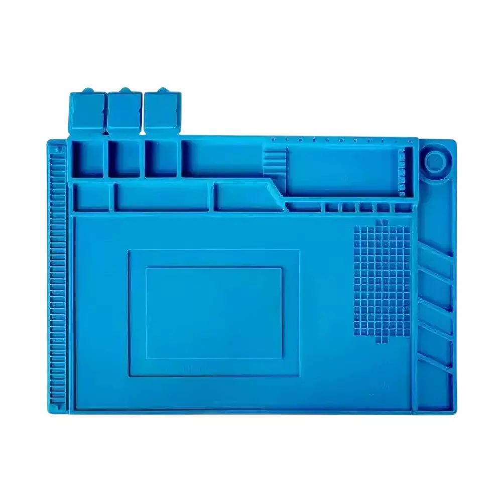 GLOBALSS Tool Mat Blue Square Shape 1x1.5 ft