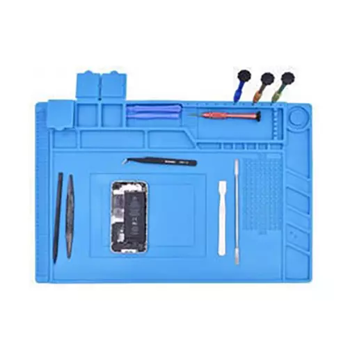 GLOBALSS Tool Mat Blue Square Shape 1x1.5 ft