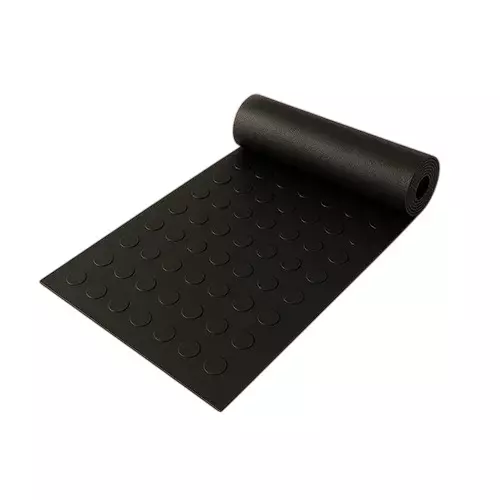Bharat Electrosafe Electrical Mat 3 mm Thickness 33 KV Working Volatge 50 sq mtr Length Black for Industrial Use