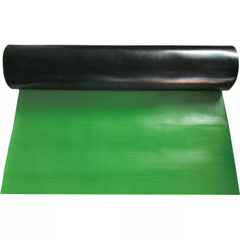 monotaro-rubber-mat-b-front-green-back-black-3-mm-thickness-horizontal-stripes-roll-of-10-metre