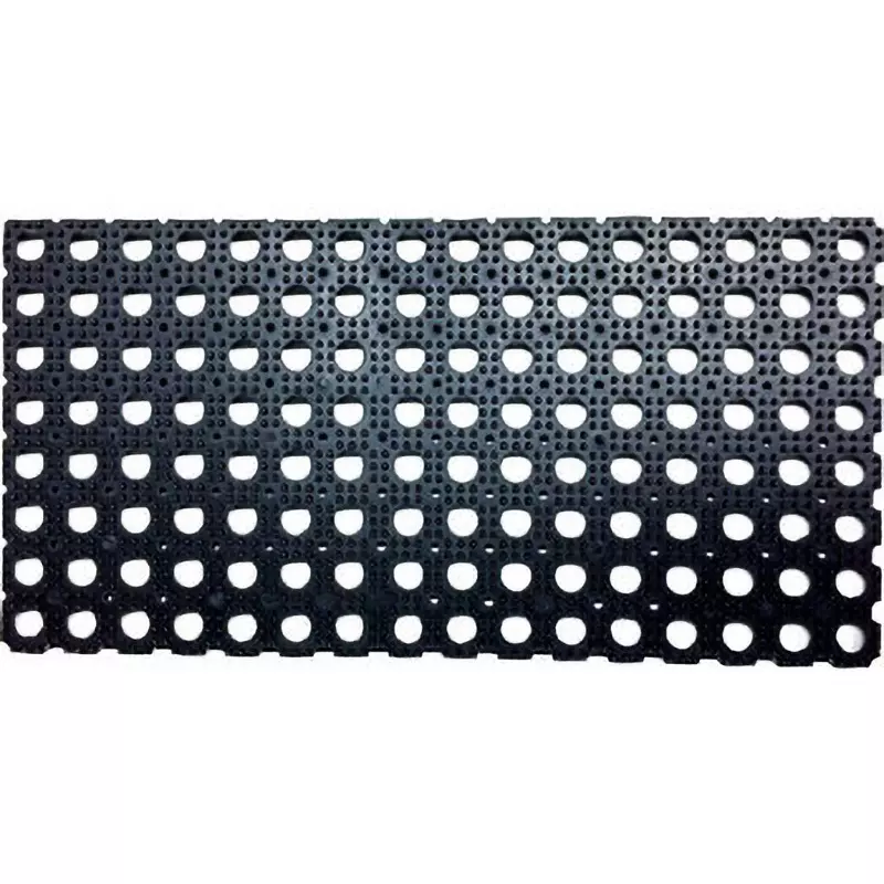 MonotaRO Rubber Mat Articulated Type Perforated Black About 22 mm Thickness, 64440985