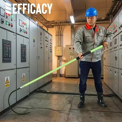 efficacy-6-feet-18288-cm-electrical-rescue-hook-fiberglass-body-11-kv-minimum-voltage-in-grey-color-wi-11kv-electric-hook