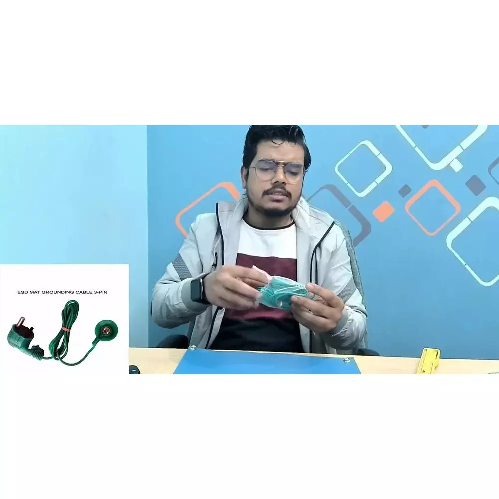 GLOBALSS ESD Grounding Plug Green 1-2 m for Earthing of ESD Table, G38-3P