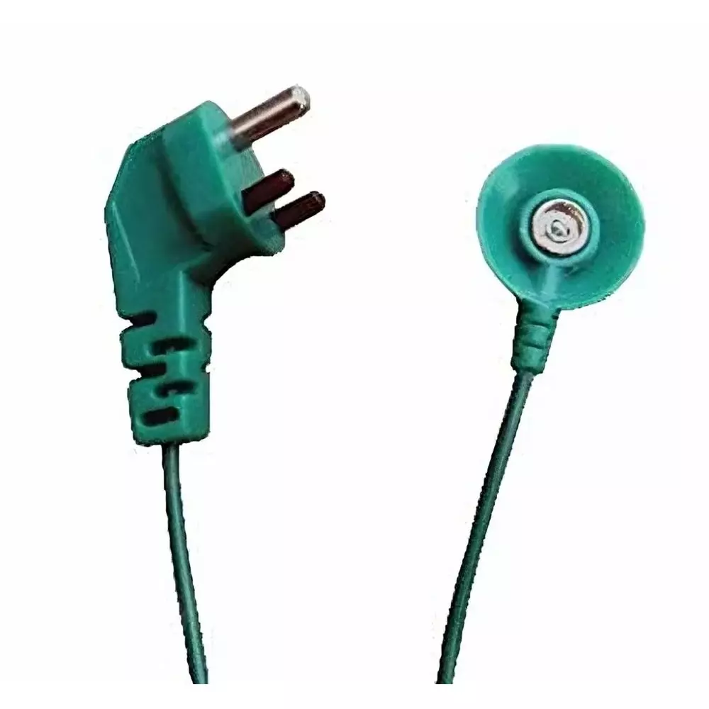 GLOBALSS ESD Grounding Plug Green 1-2 m for Earthing of ESD Table, G38-3P