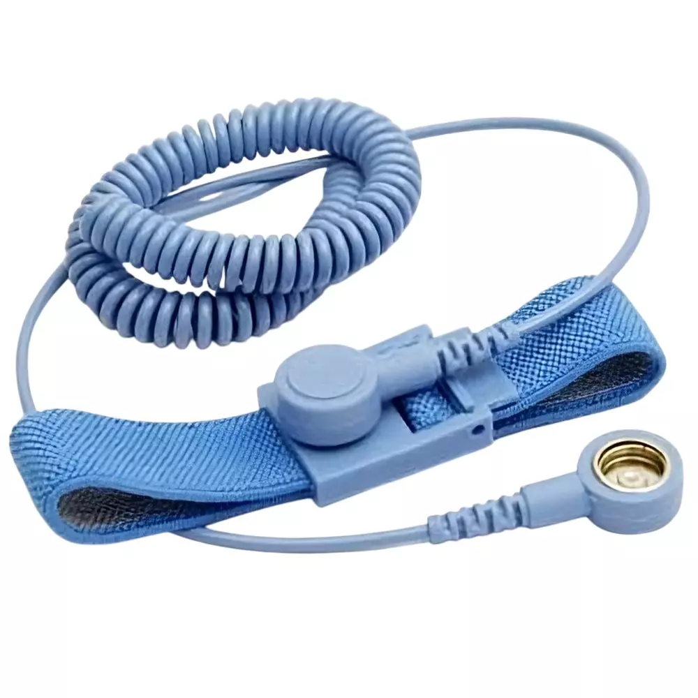 GLOBALSS Button Type Wrist Strap PVC Blue