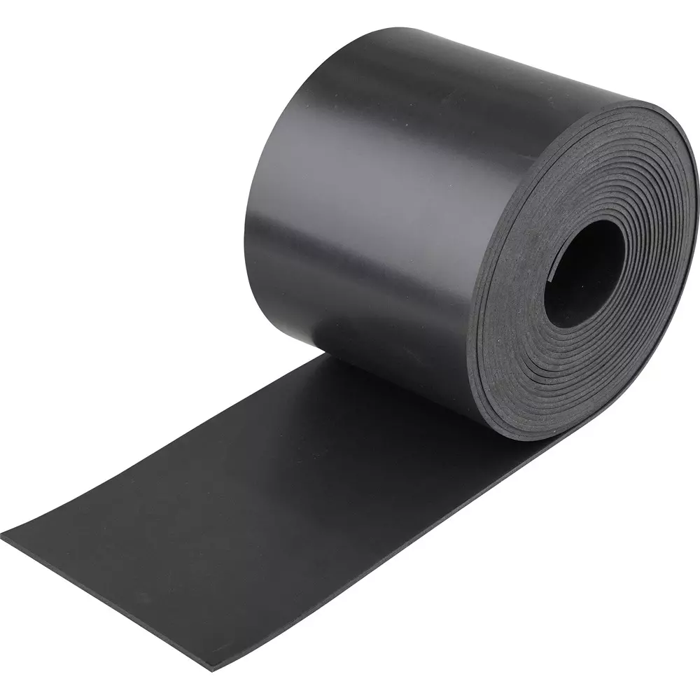 MonotaRO Natural Rubber Sheet Black 5 m Length 2 mm Thickness 100 mm Width, MBL-100