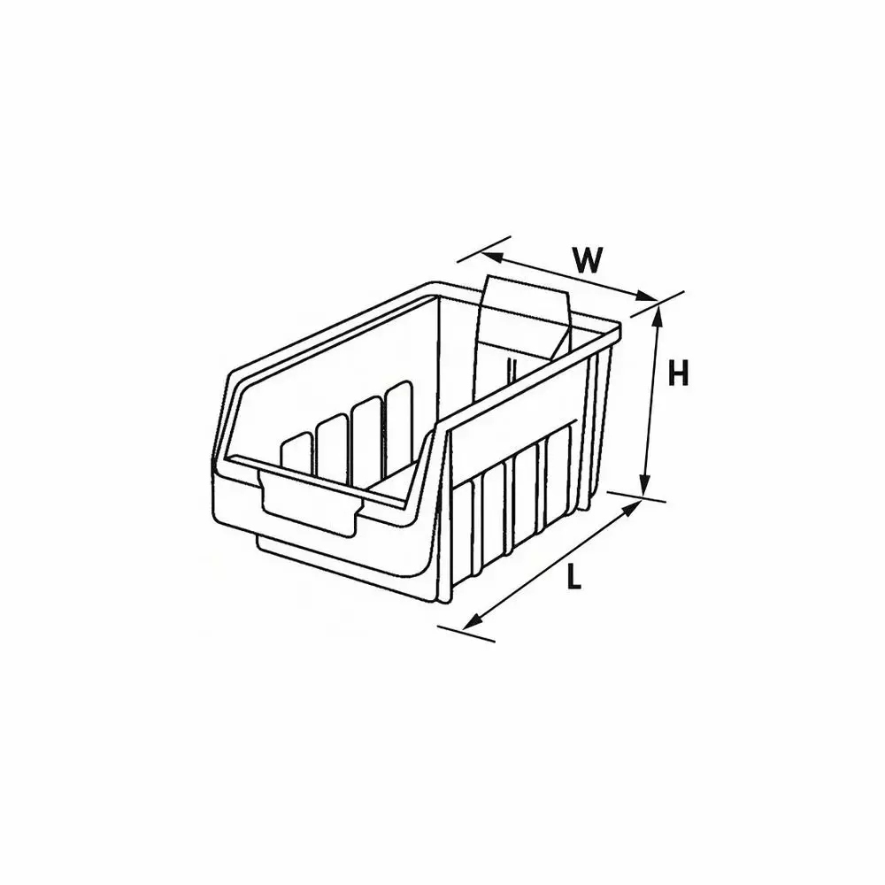 GLOBALSS ESD Bins Plastic Black 290x178x143 mm, SB-4C